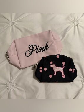 set of two Victoria’s Secret PINK cosmetics bags